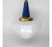 Lámpara Scala Azul Opal Blanca Brillo
