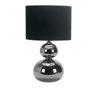 Lampara sobremesa ceramica color cromo serie roa 30cm 51 cm