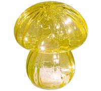 Lampara sobremesa con Forma de Seta de Cristal Mostaza 13x13x16 cm