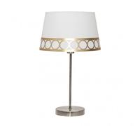Lampara sobremesa dalia 1xe14 blanco/oro de fabrilamp.