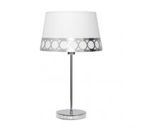 Lampara sobremesa dalia 1xe14 blanco/plata de fabrilamp.
