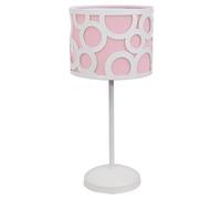 Lámpara Sobremesa Infantil Color Blanco y Rosa. 1xE14. Medidas 40x15cm.