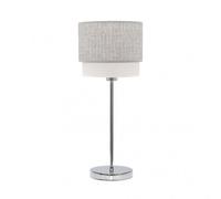 Lampara sobremesa kenya 1xe14 gris/blanco 18d de fabrilamp.