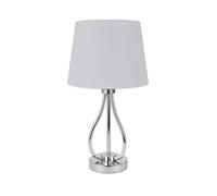 Abrila Dubrovnik Cromo - Lámpara Sobremesa Decoración 1Xe27 26 Cm