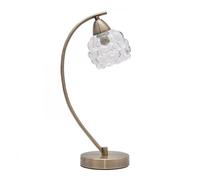 Lampara sobremesa metal color dorado serie tulipa glass 13cm 17 cm