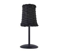 Lampara sobremesa mimbre color negro serie alexia 13cm