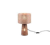 Reality, Sobremesa, Straw 1xE27, max.40,0 W 1xE27, max.10,0 W Cuerpo: Malla de Rattan, Marron Ø:24,0cm, A:40,5cm Cable de interruptor,IP20,Sin bombilla,Fuente de luz reemplazable por