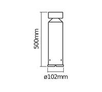 OSRAM Aplique de exterior cilíndrico ENDURA Style de 50 cm, 6 W, 3000 K, 660 lm, diseño moderno en acero inoxidable, IP44 para fachadas y entradas.