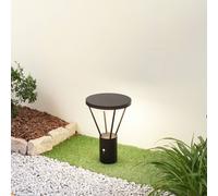 Lámpara sobremuro LED Elario de Lucande, 44 cm, negra, con sensor
