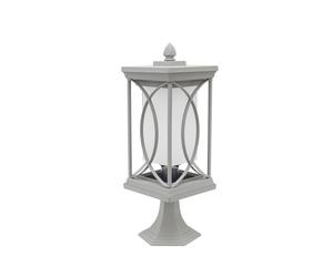 Lampara sobremuro peq. exterior garden 1xe27 plata 39x16d de fabrilamp