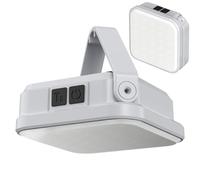 Lámpara solar de camping - Lámpara recargable USB con asa | Pantalla LCD Indicador de batería | Lámpara impermeable Potente | Iluminación exterior para jardín senderismo y emergencias