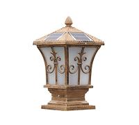 Lámpara solar de columna para exteriores, impermeable, para puerta, villa, patio, porche, estilo industrial, mesa de calle, suelo, 55 cm y 38 cm, opciones - Estigma