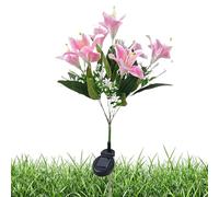 Lámpara solar de flores para exteriores, 7 cabezas, con estaca