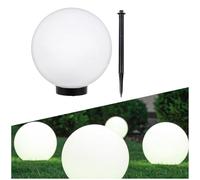Lámpara solar de jardín de pie forma esférica de color blanco LED GB123