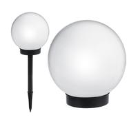Lámpara solar de jardín GreenBlue GB123 esfera 20x20x53 cm blanca LED