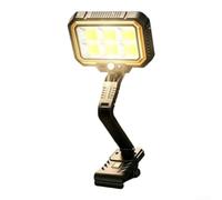 Lámpara solar de pared de 13 x 12 x 10,5 cm con sensor de movimiento, iluminación exterior de gran angular, impermeable, soporte de clip ABS para patios, jardines, caminos, encendido automático por la