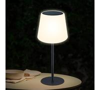 Lámpara solar de pie para exteriores, lámpara solar impermeable con sensor de luz, lámparas de pie LED recargables con control remoto, regulables, blanco cálido y RGB LED, luz LED portátil para