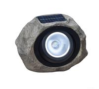 Lámpara solar de piedra IP65 impermeable LED para exteriores para modos blancos y cálidos para jardín, patio, camino, paisaje, decoración, 25 x 20 x 25 cm