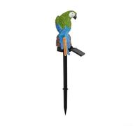 Lámpara Solar Exterior Loro Decorativo Lámpara Solar Exterior(Green) | Resina impermeable IP33, para carga diurna, nocturna automática, de loro único