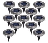 12x Lámpara Solar LED Jardín Maclean 12 LED SMD MCE318