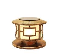 Lámpara solar IP65 - Lámpara LED impermeable para uso al aire libre, aplique de pared para garaje, terraza, villa y balcón, 40 cm, diseño de latón, perfecto para comunidades