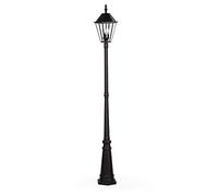 Lámpara solar LED de mástil Londres, lámpara de pie, resistente a la intemperie, IP54, lámpara de jardín, lámpara de exterior, lámpara de camino