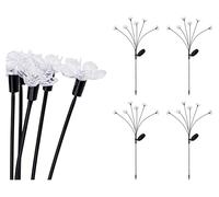 Lámpara solar para exteriores de 70 cm, 6 ledes de plástico, juego de 4 unidades, para jardín, lámpara de jardín, lámpara solar, lámpara de jardín, decoración de jardín, luz blanca cálida