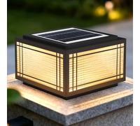 Lámpara Solar Para Postes, Luminarias Exteriores Faroles Para Portones Columnas Piedra Lámparas Negras Iluminación LED Solar Impermeable Paisajes Faroles Para Cercas Terrazas Patios Buzones Muelles