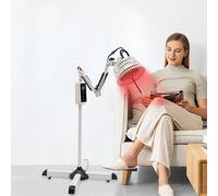 Lámpara TDP de 300 W, lámpara infrarroja para terapia de acupuntura, lámpara de calor infrarroja para aliviar la tensión muscular del cuello, del hombro y de la rodilla black white
