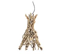 Lámpara techo agar 1 luz 22w 125x3x34cm madera natural