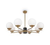 Lámpara Techo Cristal Metal En Latón Salón Ø81 CM E27 Deckenleuchte 8-flammig