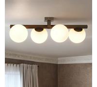 Lámpara Techo Cristal Metal En Titanio Oro dormitorio L:70CM Deckenleuchte E27