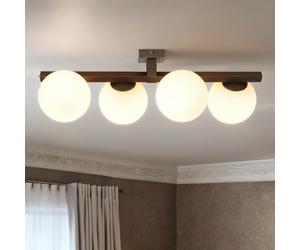Lámpara Techo Cristal Metal En Titanio Oro dormitorio L:70CM Deckenleuchte E27