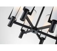 LAMPARA TECHO CRISTAL METAL NEGRO 61x61x75 CM
