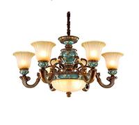 Lampara techo , Lámpara de araña simple de lujo V-intage noble dormitorio colgante luz clásica suspensión colgante retro hotel sala de estar restaurante Hanglamp pasillo Droplight decoración E27 ilumi