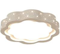 Lámpara techo LED empotrada con diseño nube y noche estrellada 40 cm for niños, ideal for guardería, sala juegos, moderna, cerca del techo, iluminación for dormitorio infantil, acabado blanco.