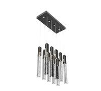 Lampara Techo, Modern Crystal Stair Chandelier Lights Indoor Lighting Ceiling Lamp Hanging Light led Chandeliers for Living Room lightin(Square 10 Heads,Cold)