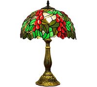Lámpara Tiffany, Lámparas de mesa Tiffany, lámpara de mesa de vidriera Pastoral Vintage hecha a mano, pantalla de 12 pulgadas for sala de estar, oficina, decoración del hogar, iluminación