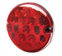 Hella Piloto trasero 2SB 357 028-011 LED 24/12V montaje exterior tulipa roja