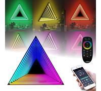 Lámpara Túnel RGB Lámpara Espejo Infinito con Luz Túnel 3D LED, Efecto Visual 3D Y Cambio De Color RGB, Ideal para Decoración De Pared Y Fiestas D-70cm/27.6"