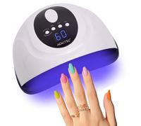 Lampara Uñas Semipermanentes Aokitec, 150W Lampara UV LED Uñas, Maquina Uñas Semipermanentes, Secador Uñas | Sensor automático | Opción de calor bajo de 99 segundos | Manicura y Pedicura