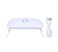 Lámpara UV de secado rápido, luz de resina UV portátil, doble fuente de luz, lámpara de curado 60, 90, 150s, para pedidos de estudio de manualidades, producción de arte de resina UV (8 cuentas LED)