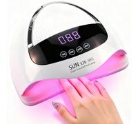 LÁMPARA UV/LED PARA UÑAS DE 500 W - Secador de uñas con 90 LED para un secado rápido del esmalte en gel, con sensor automático y 4 temporizadores (10 s/30 s/60 s/99 s)