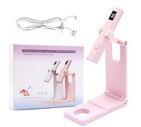 Lámpara UV LED para Uñas Profesional LEDSUUEI【Secado Seguro】Portátil Recargable Lampara Uñas Semipermanentes, Secado Rápido Lampara de Uñas Mini para Esmaltado Gel, DIY Salón, Hogar y Viajes - Rosa