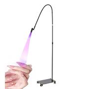 LáMpara Uv Para Extensiones De PestañAs, LáMpara De PestañAs Ajustable, LáMpara De Curado RáPido Con Cuello De Cisne Flexible Para Esmalte De Gel Uv, Secador De Manicura,Black