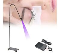 LáMpara Uv Para Extensiones De PestañAs, LáMpara Led De 5 W Para Fotocurado De Pegamento, Con Pedal, Secado RáPido En 2-3 Segundos, 1 Gafas, Foco Ajustable.,Black