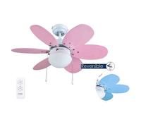 Lampara ventilador metal color blanco serie aguadulce 75cm