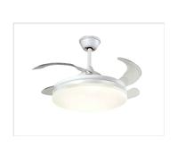 Lampara ventilador metal color blanco serie vento cm