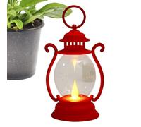 Lámpara Vintage - Linterna LED Retro, Luz Nocturna Con Pilas | Material PP 16,2 Cm Altura 8,6 Cm Base Iluminación Decorativa Portátil Para Jardín Patio Porche Sala De Estar Dormitorio Mesita De Noche