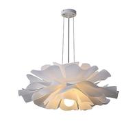 Lámparas colgantes blancas nórdicas de la sala de niños modernas DS Lámpara de flores Lámpara de flores con pantalla de lámpara acrílica, mesa de metal de altura ajustable Lámpara de decoración de la